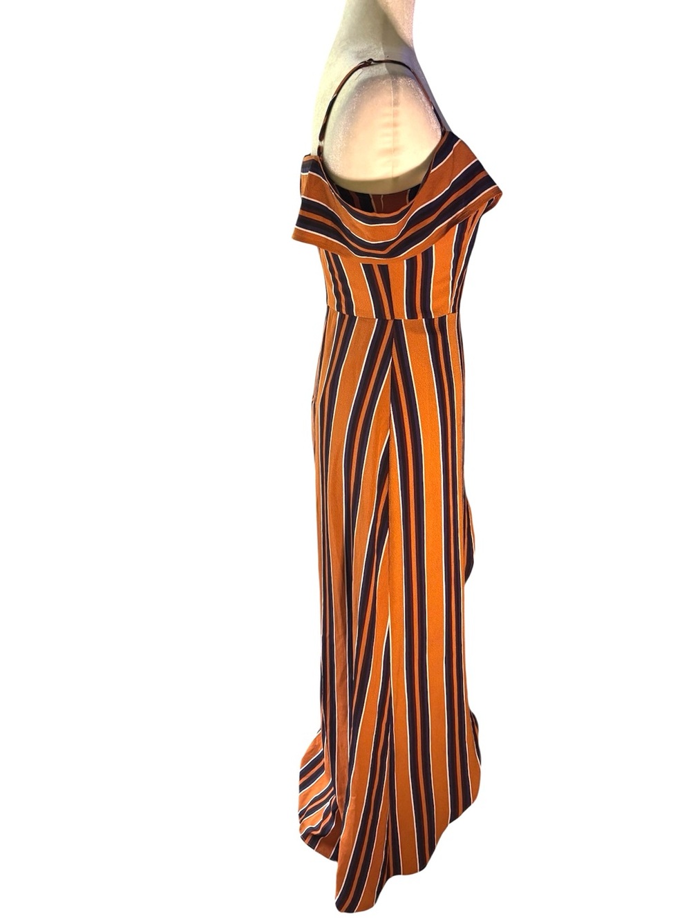 Windsor Women’s Mustard Striped Romper with Maxi Skirt | Boho Vacation Romper - Picture 9 of 16